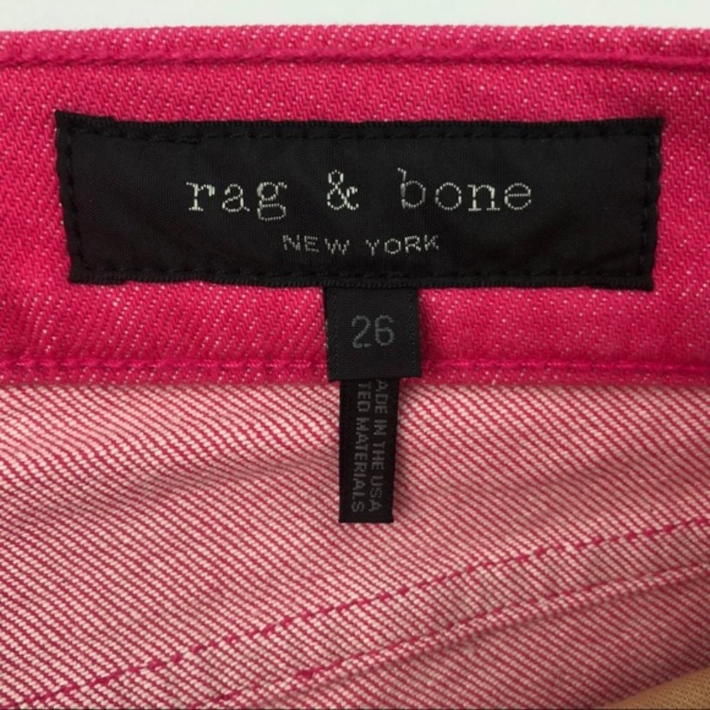 NWT Rag & Bone Pink Skinny Ankle Jeans Women 26x27 - Picture 5 of 8